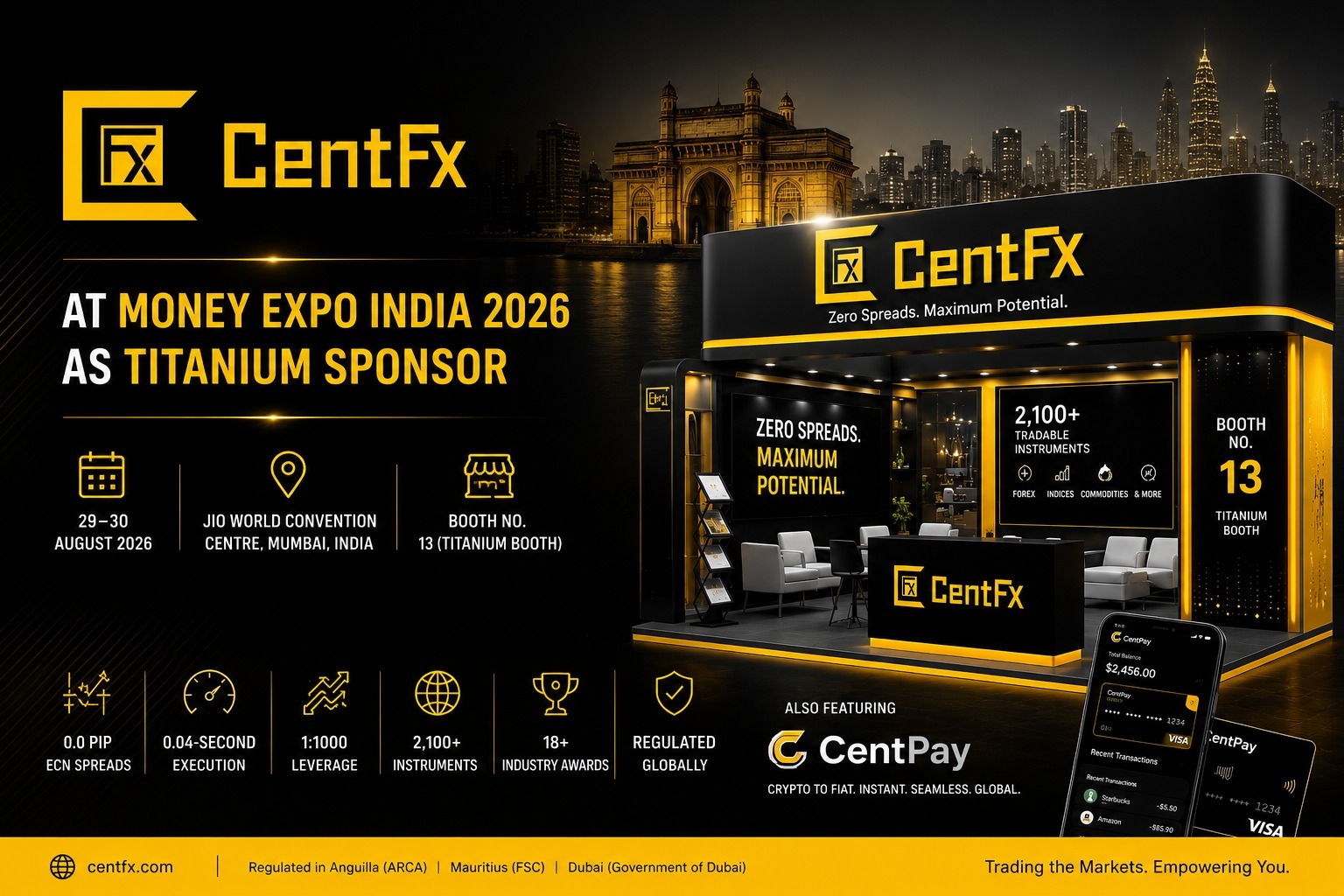 CentFX Announces Participation at Money Expo India 2026 as Titanium Sponsor