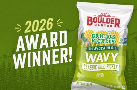 Boulder Canyon’s Wavy Grillo’s Classic Dill Pickle Flavored Chips Selected as a Good Housekeeping 2026 Snack Awards Winner