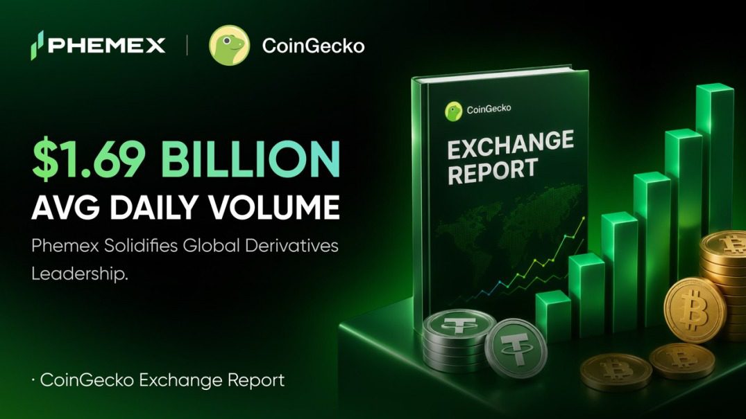 CoinGecko Data Shows Phemex Averaging $1.69 Billion in Daily Derivatives Volume, Reinforcing Its Global Derivatives Market Position